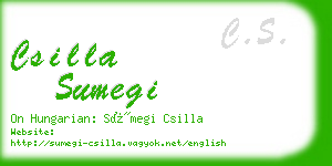 csilla sumegi business card